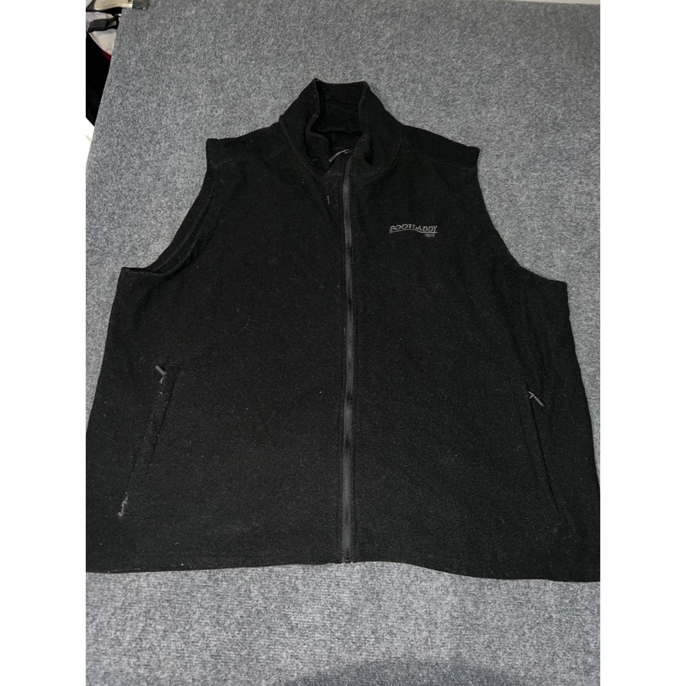 BootDaddy Collection Mens 3XL Black Fleece Full Zip Vest 100% Polyester